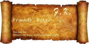 Frankó Kitti névjegykártya